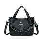 Niche Chain Versatile Genuine Leather Pleated Shoulder Bag